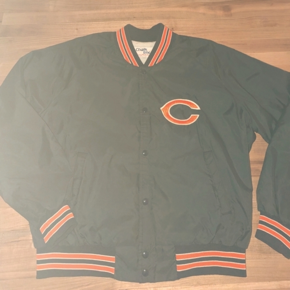 Vintage Chalk Line NFL Chicago Bears button down sports jacket